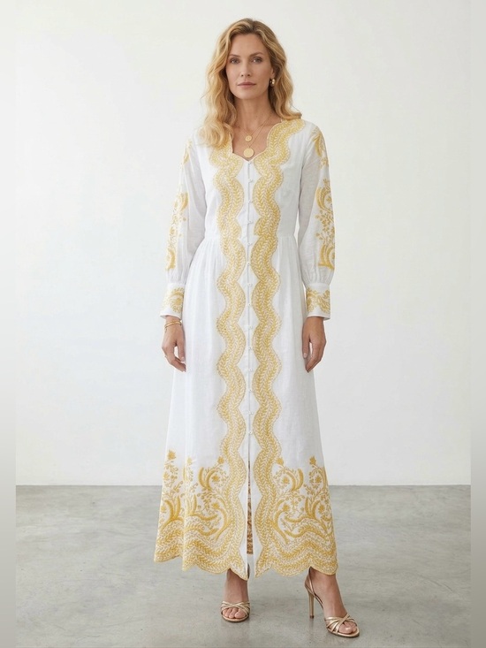 Soft Surroundings Dresses & Skirts - SOFT SURROUNDINGS EMBROIDERED MAXI/DUSTER size 16 NWOT